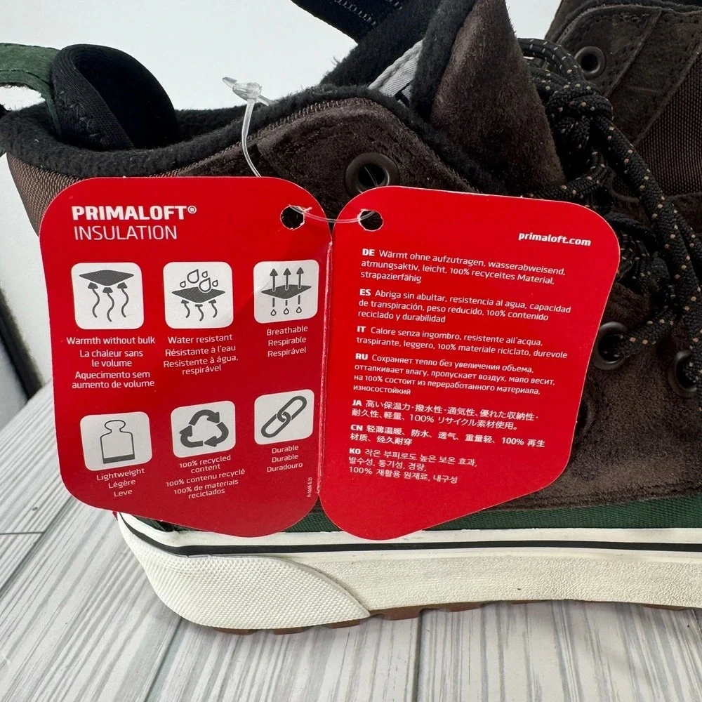 Vans Sk8-Hi Del Pat MTE Brown Green Men 7.5 Women 9.0 Primaloft Duck Boots‎